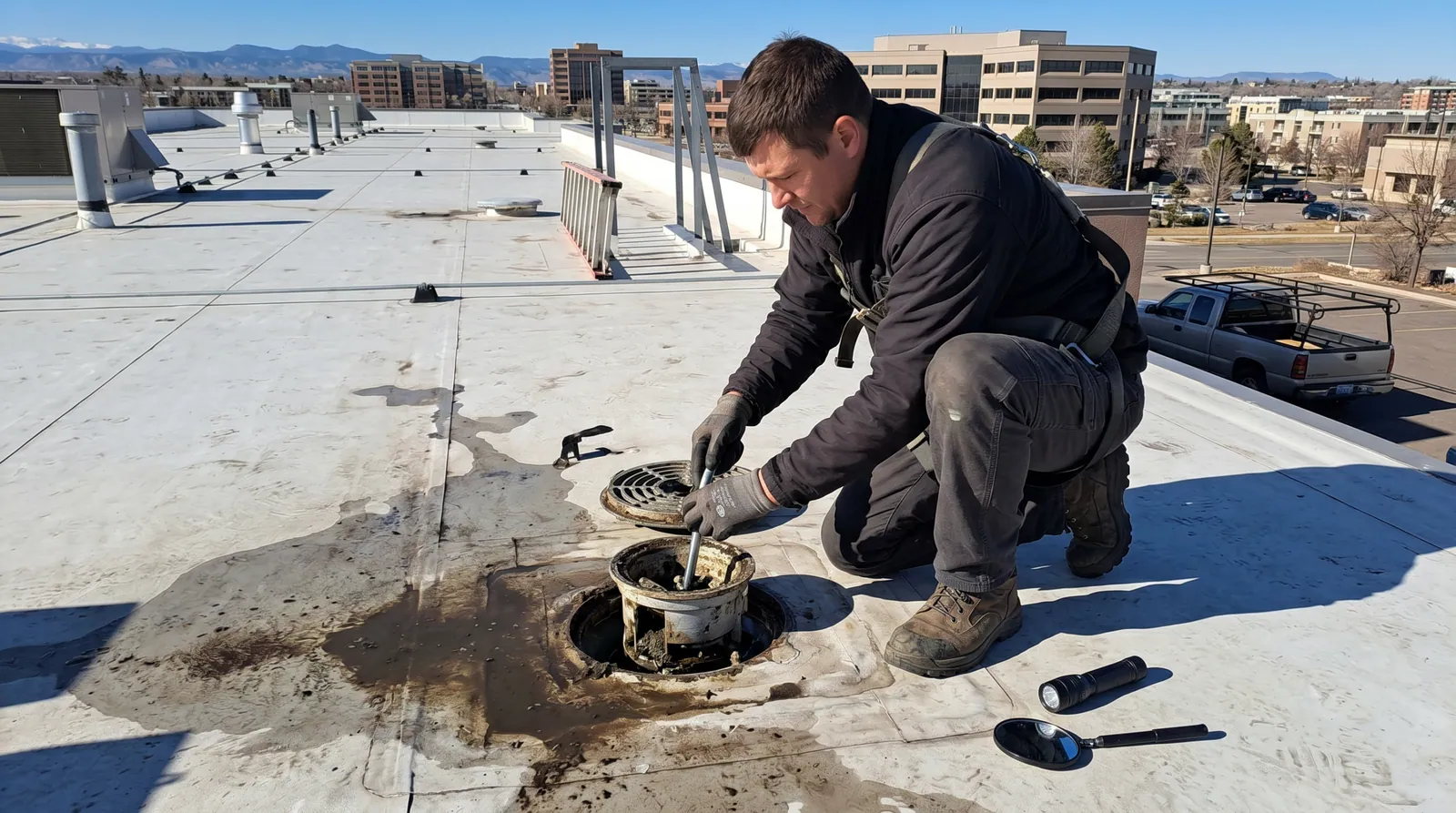 Steps to Fix Commercial Roof Drainage Issues - roofing guide from Peak to Peak Roofing in Denver, Colorado