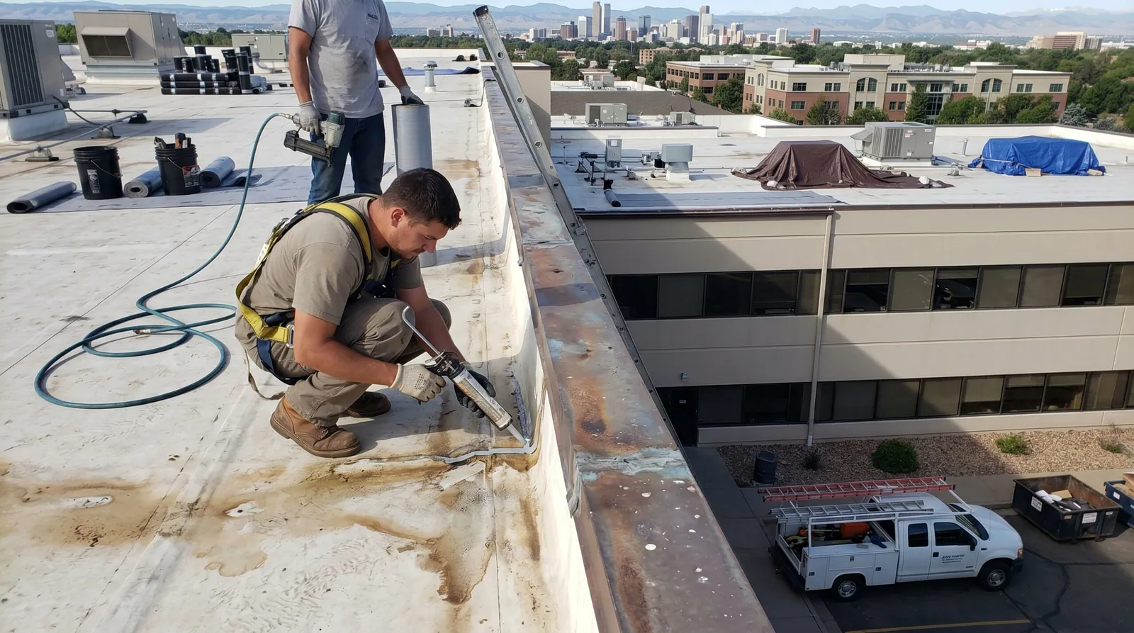 Steps to Repair Common Commercial Roof Leaks - roofing guide from Peak to Peak Roofing in Denver, Colorado