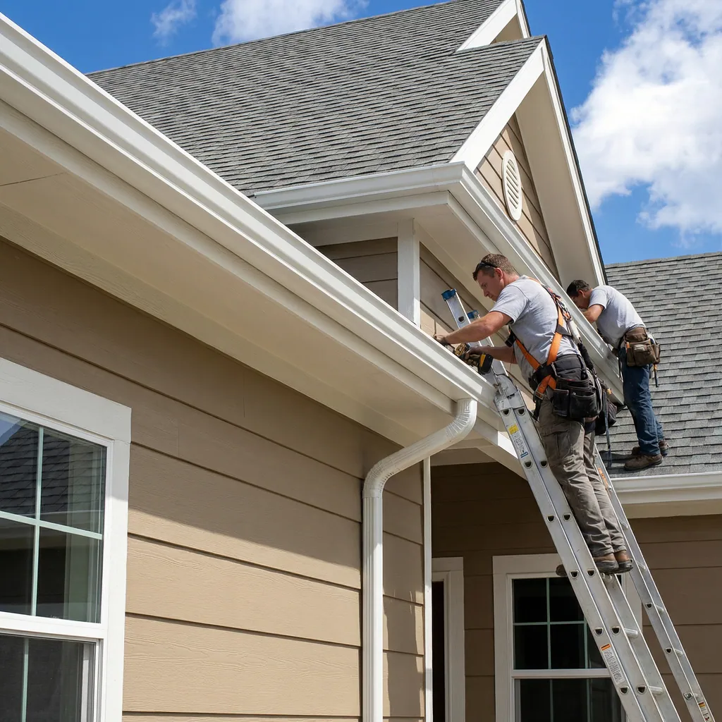 Seamless Gutters project in Denver by Peak to Peak Roofing