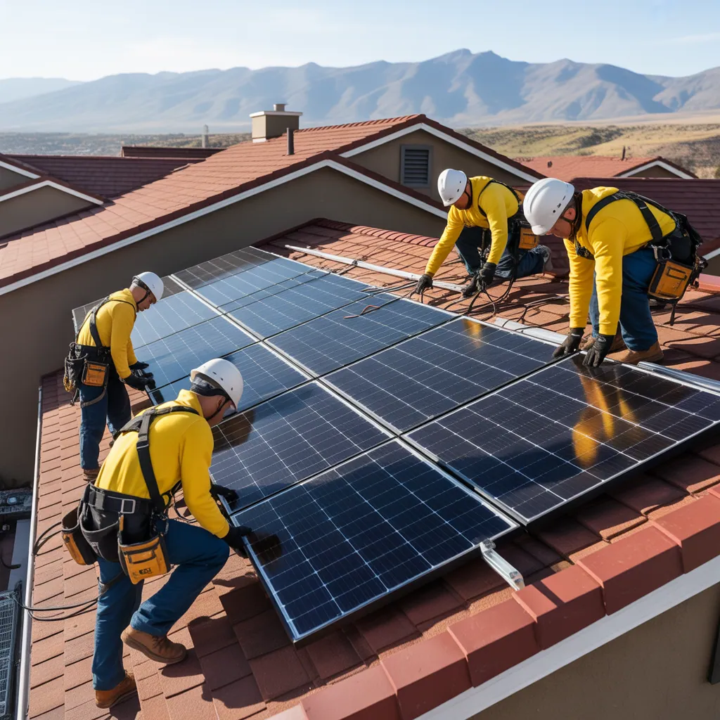 Peak to Peak Roofing crew working in Denver