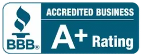 A+ Better Business Bureau rating badge