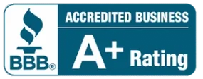 A+ Better Business Bureau rating badge