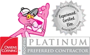 Owens Corning Platinum Preferred Contractor badge