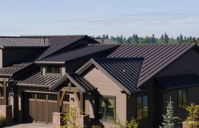 Transform your home with a modern black metal roof from Peak to Peak Roofing, setting the standard for excellence and roofing trends in 2024.